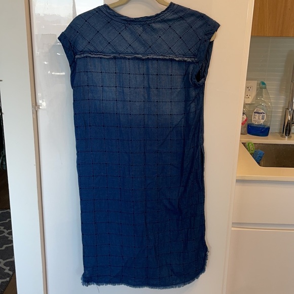 Cloth & Stone Anthropologie Chambray Denim Grid Dress, XS - Picture 7 of 7